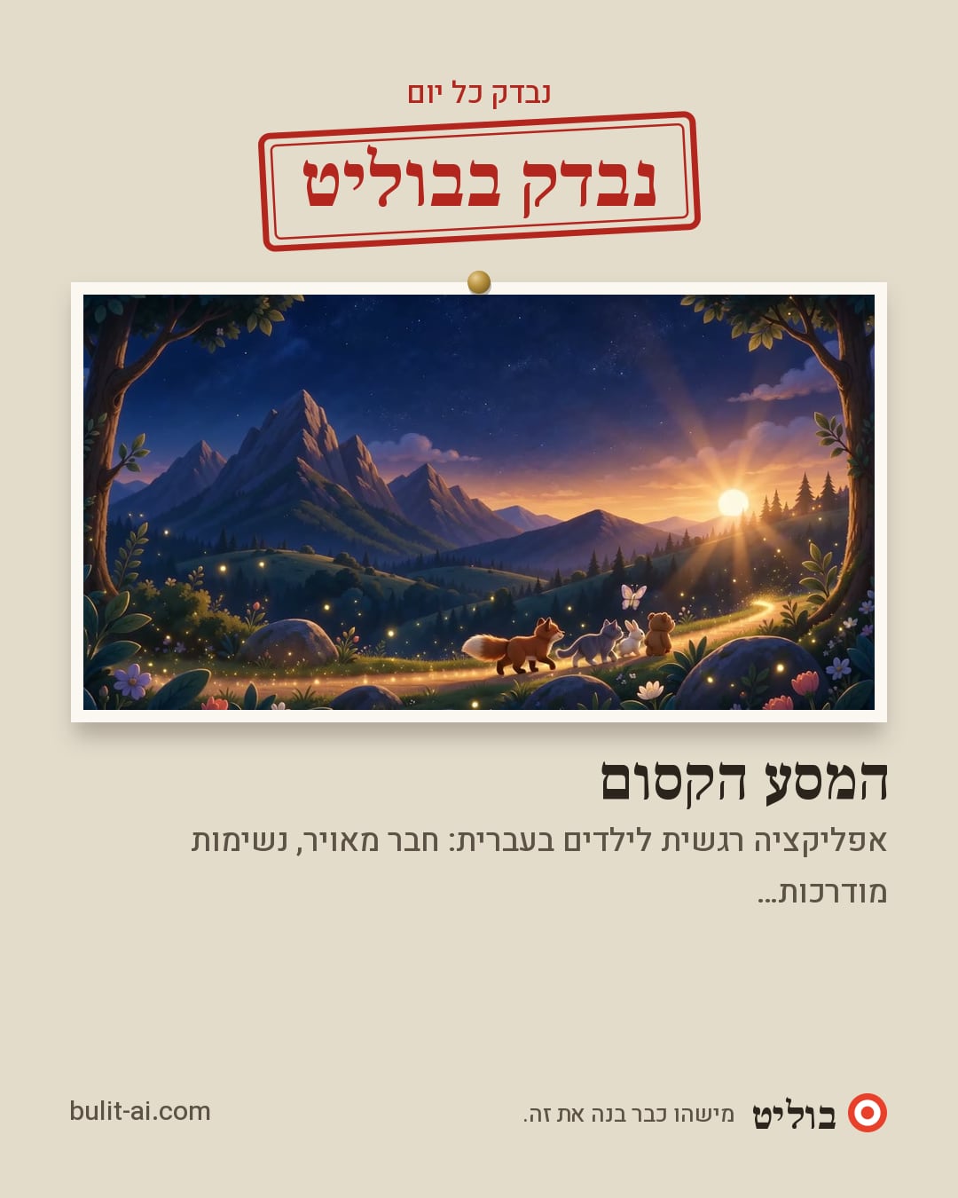 תמונת שיתוף: נבדק בבוליט