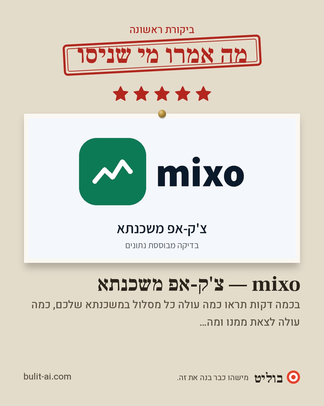 תמונת שיתוף: ביקורת ראשונה